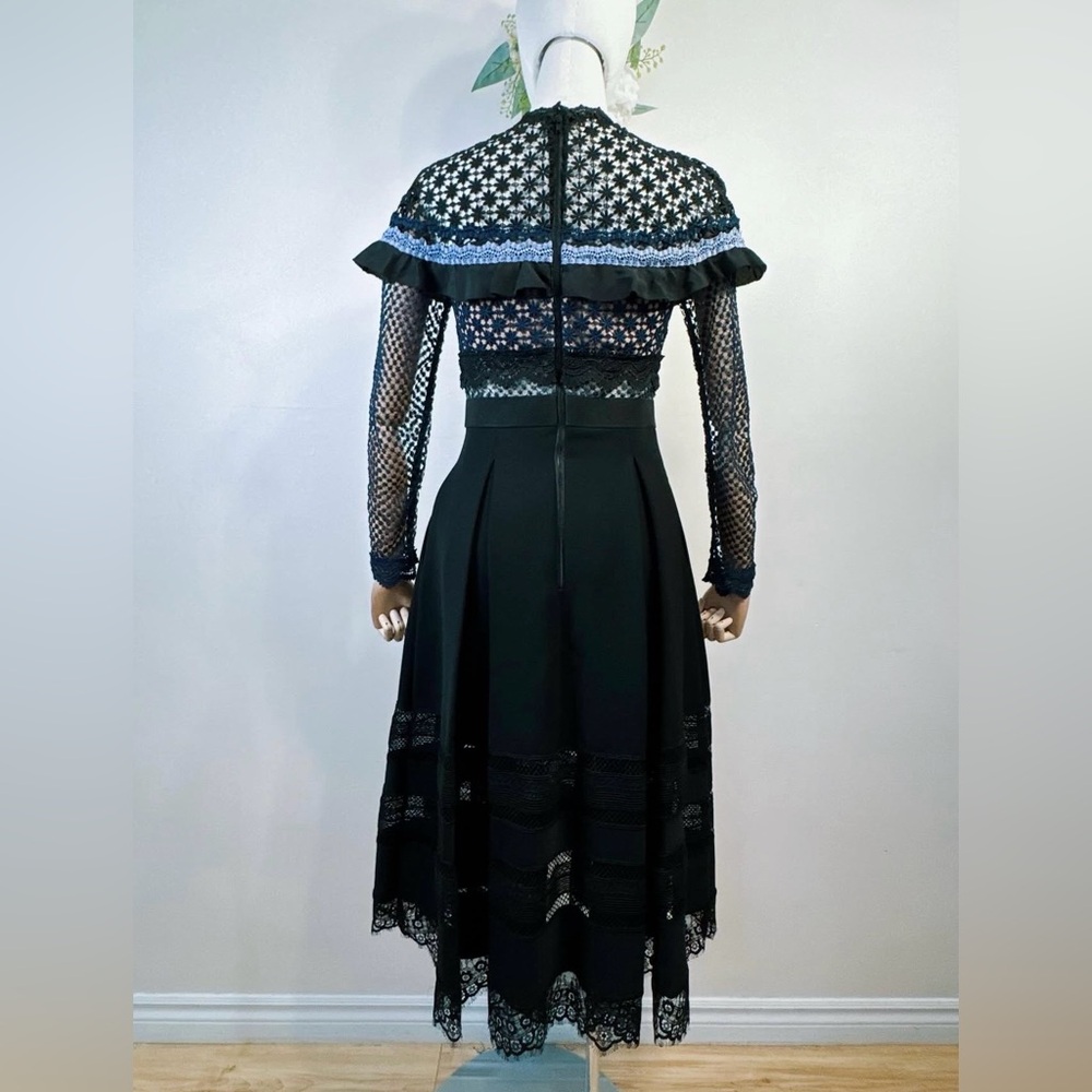 π€ Self-Portrait Bellis Lace Trim Midi Dress β Authentic - Picture 12 of 16